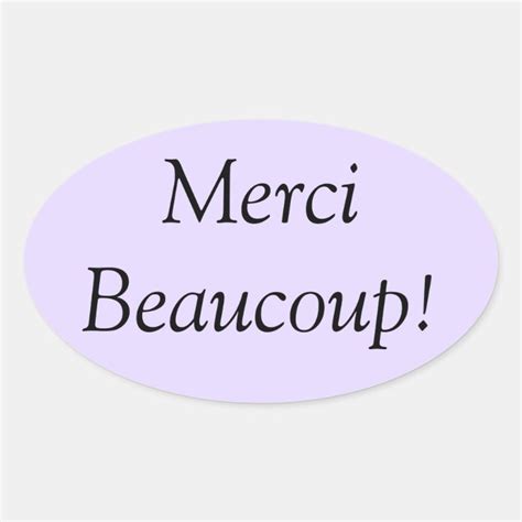 Merci Beaucoup Sticker | Zazzle.com