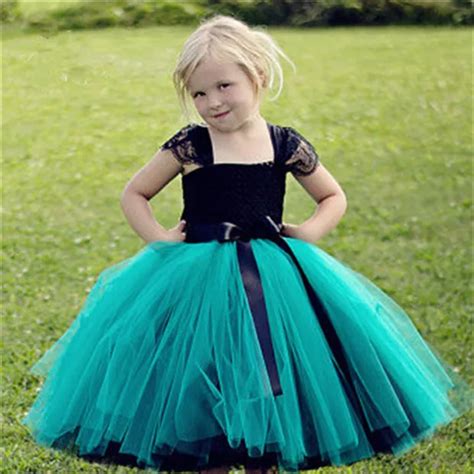 Customize Beautiful Girl Dress Black and Teal Baby Girl Tutu Dress with ...