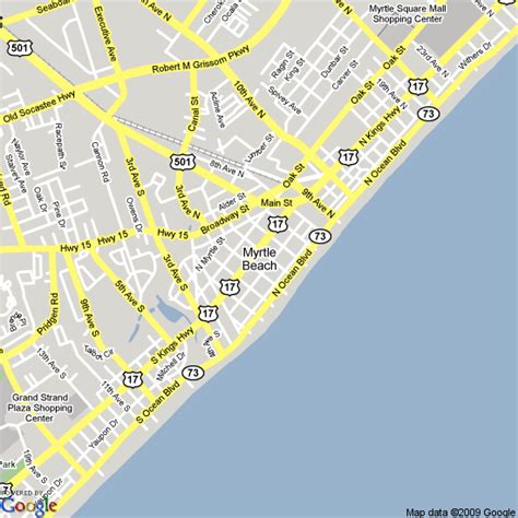 Map of Myrtle Beach, United States | Hotels Accommodation