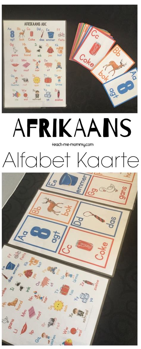 Afrikaanse Alfabet Kaarte(Alphabet Cards) - Teach Me Mommy