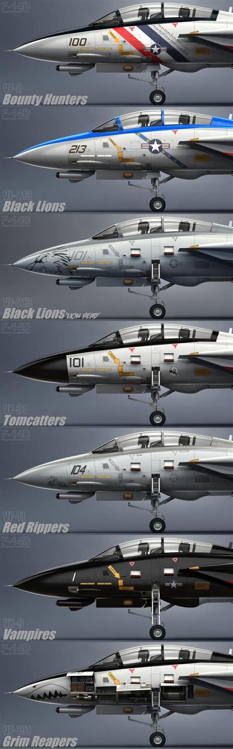 F-14D Squadrons by Siregar3D on DeviantArt | Aircraft, Military aircraft, F14 tomcat