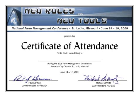 Certificate Of Attendance | New Calendar Template Site