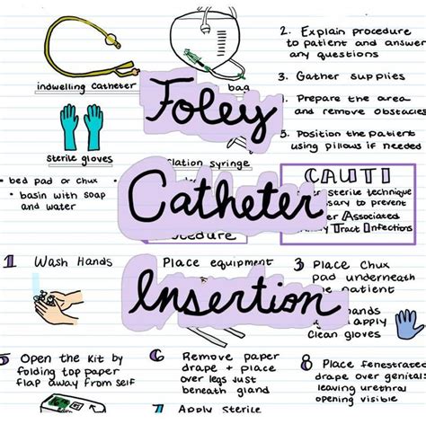 Foley Catheter Insertion - Etsy | Nurse study notes, Medical school ...