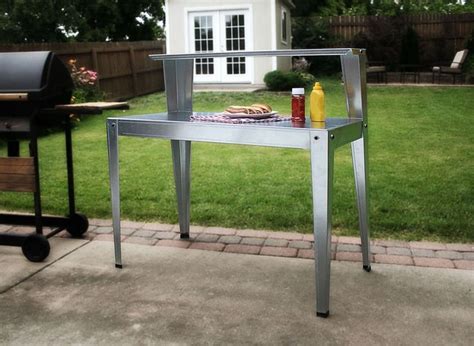 Amerihome Multi-Use Steel Table / Work Bench / Patio Counter | Steel table, Stainless steel work ...