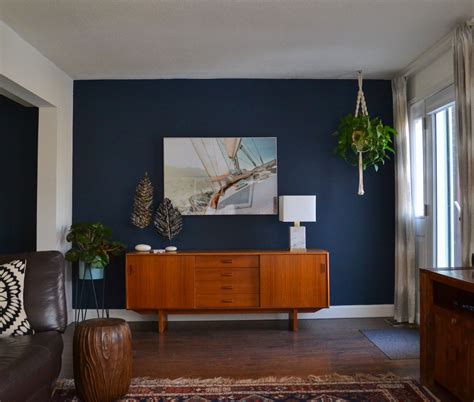 Blue accent wall | Stefany Bradshaw Design | Blue accent walls, Blue walls living room, Blue ...