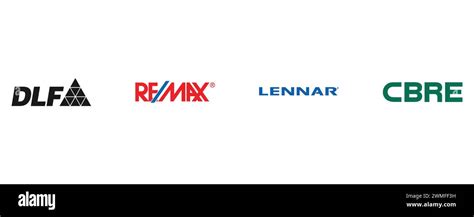 DLF, REMAX, LENNAR, CBRE. vector illustration isolated on white ...