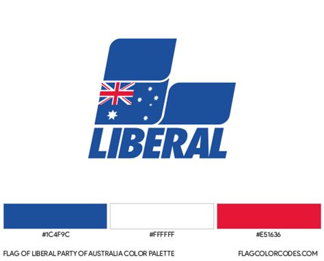 Liberal Party of Australia flag color codes