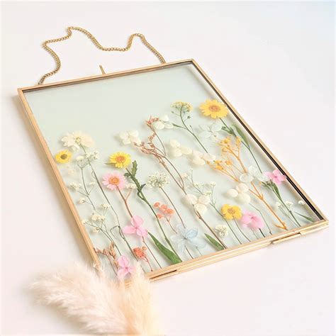 Pressed Flower Frame Pressed Flower Art Dry Flower Art Pressed Flower Wall Art Dry Flower Frame ...