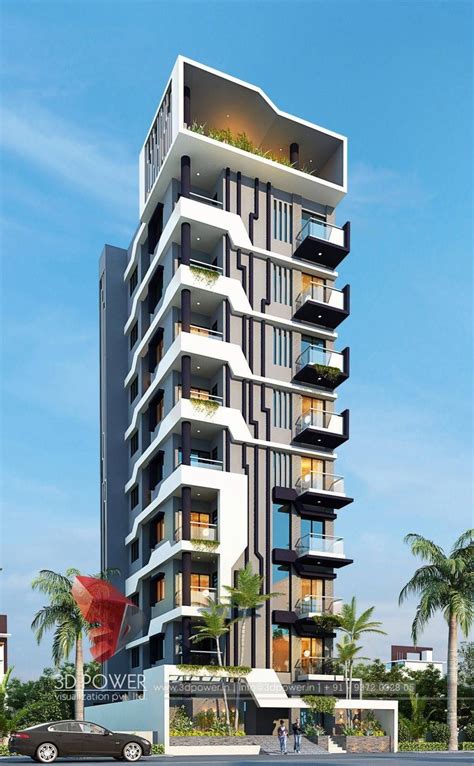 Highrise Apartment Elevation | Condominium architecture, Residential building design, Apartment ...