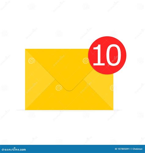 Yellow Envelope Icon. Vector Illustration Stock Illustration - Illustration of white, concept ...