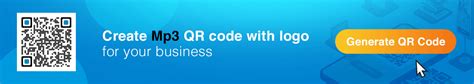 How to make QR codes for MP3 as an audio guide? - Free Custom QR Code Maker and Creator with logo