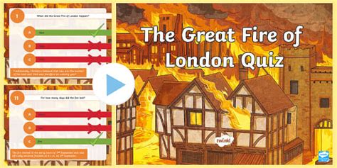 KS2 The Great Fire of London Quick Quiz (teacher made)