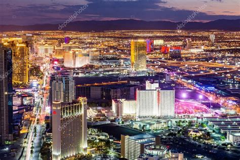 View of Las Vegas and the Las Vegas Strip from above on sunset – Stock Editorial Photo © oscity ...