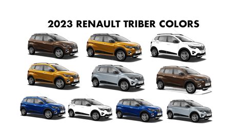 2023 Renault Triber Colors: White, Blue, Mustard, Brown - GaadiKey