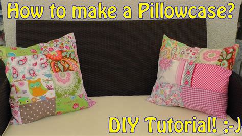 DIY | How to sew a patchwork pillowcase | easy sewing video tutorial ...