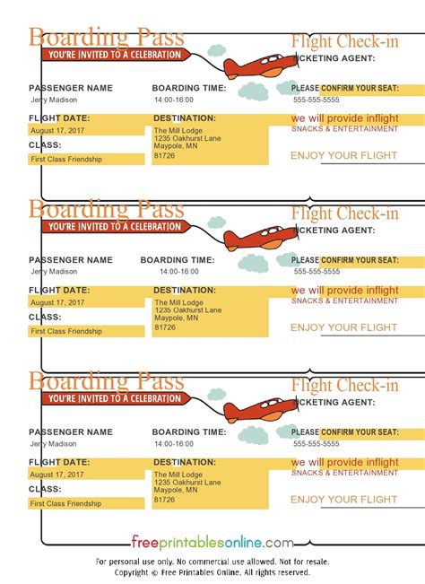 30 Editable Plane Ticket Templates (Word, PDF) - TemplateArchive