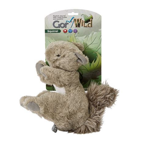 Gor Wild Squirrel Soft Squeaky Dog Toy - Pet Positive