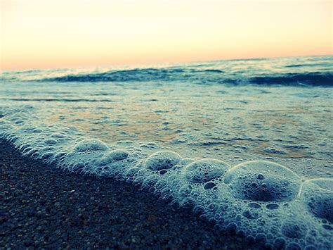 water, Sea, Beach, Bubbles Wallpapers HD / Desktop and Mobile Backgrounds