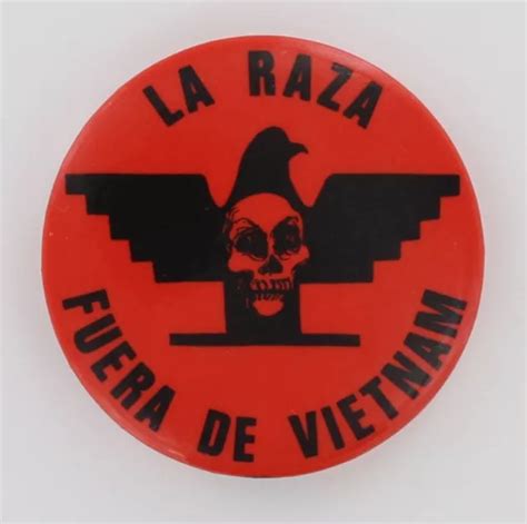 CHICANO VIETNAM WAR Protest Button 1966 La Raza Movement MAYO Brown Berets 1473 £391.23 ...