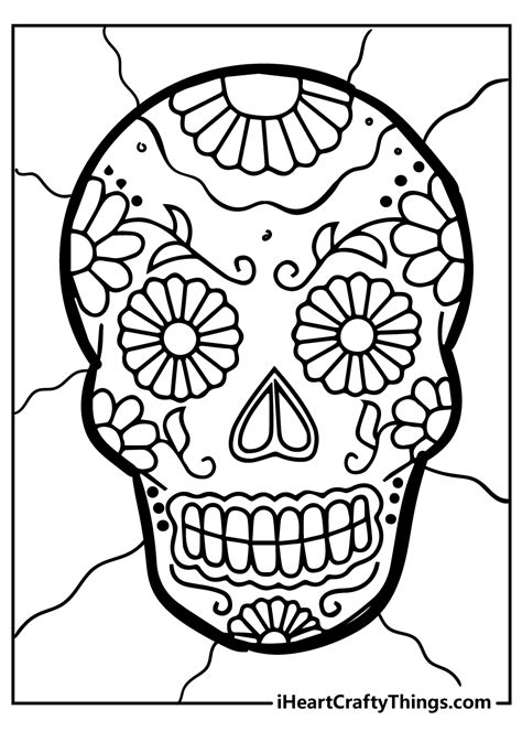 Printable Skull Coloring Pages Printable Skull Images / Sugar Skulls Coloring Pages Free ...