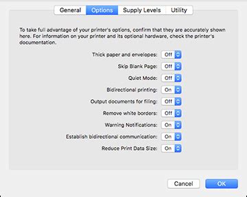 Selecting Printing Preferences - Mac