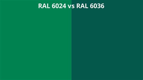 RAL 6024 vs 6036 | RAL colour chart UK