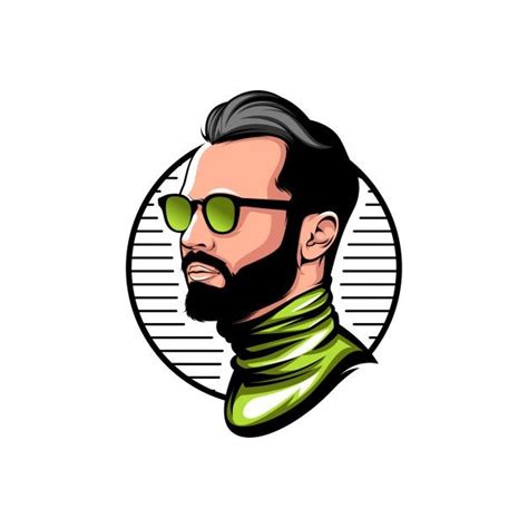 Men headshot logo mascot | Premium Vector #Freepik #vector #logo #line ...