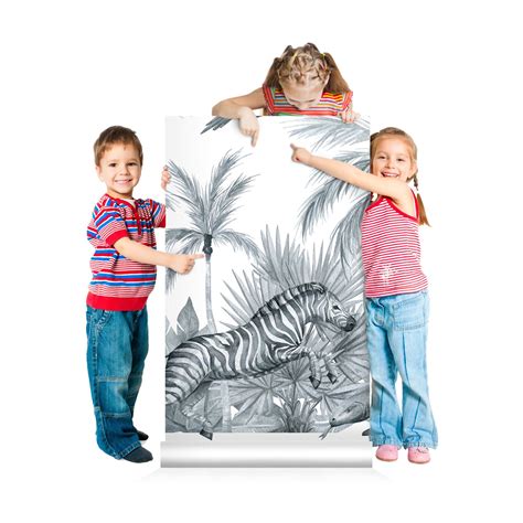 Kids Wallpaper With Jungle Animals Safari Peel and Stick - Etsy