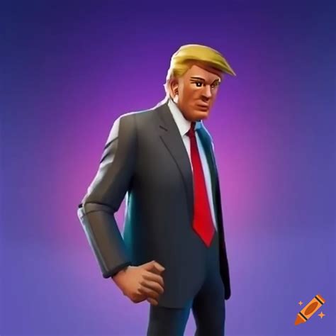 Satirical fortnite skin resembling donald trump on Craiyon