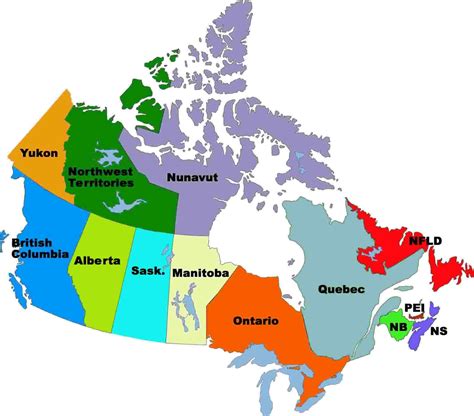 Canadian Map And Capitals