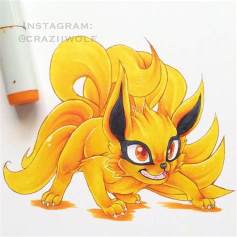 Kurama | Mini dessin, Coloriage naruto, Dessin de créatures