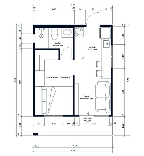 7 planos de casas pequeñas y bonitas con medidas.