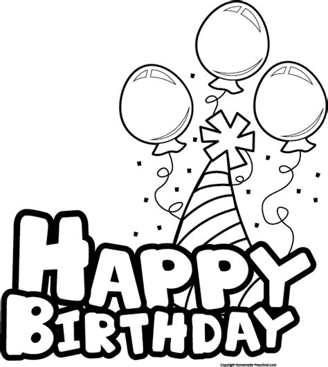 happy birthday black and white clipart 20 free Cliparts | Download images on Clipground 2024