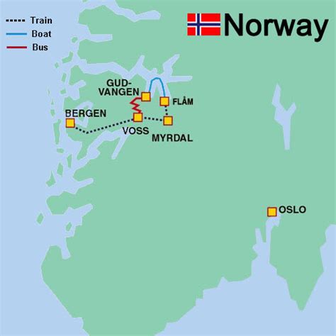 Norway in a Nutshell Map | Trip Experiences