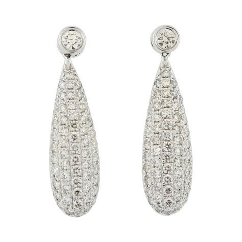 Diamond Drop Earrings For Sale at 1stDibs