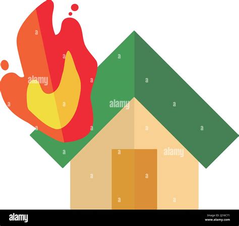 Icon of a burning house. Fire. Editable vector Stock Vector Image & Art - Alamy