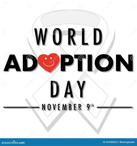 World Adoption Day Logo Design Stock Vector - Illustration of ribbon, design: 254905023