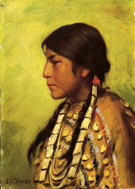 Oil Painting Replica Blackfoot Indian Girl, 1905 by Joseph Henry Sharp ...