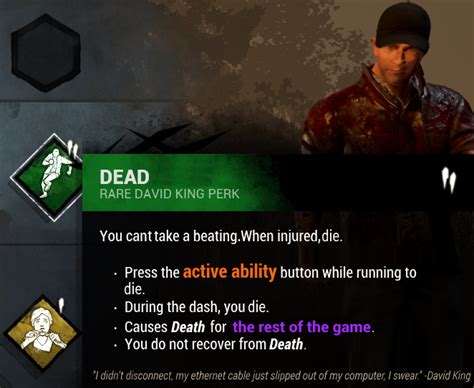 I don't think I would like this perk : r/deadbydaylight