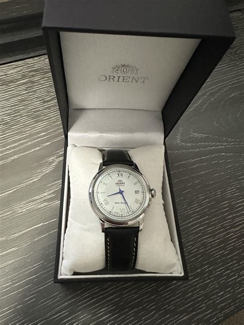 [WTS] Orient Bambino V2 White Face w/ Blue Hands ($130) : r/Watchexchange