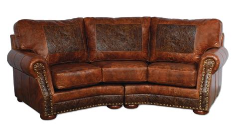 Rustic Leather Sectional Sofa - sofa living room ideas