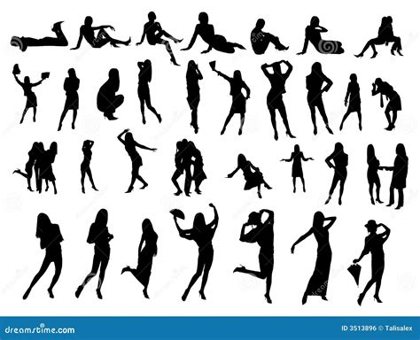 Many Small People Silhouettes Royalty Free Stock Image - Image: 3513896