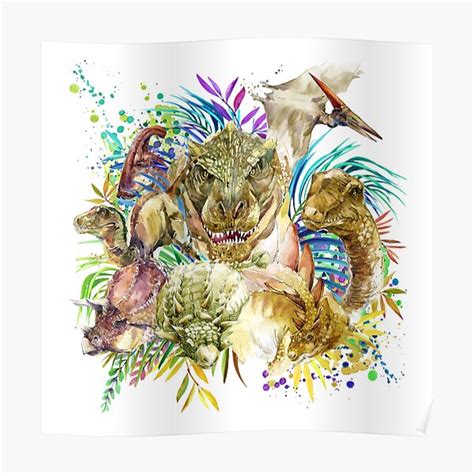 "Dinosaur Collage" Poster by FantasyDesigns | Redbubble