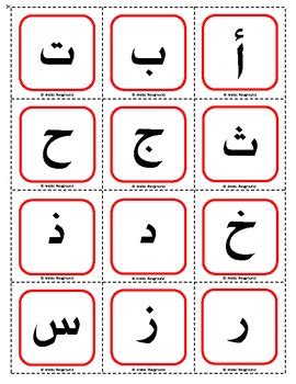 Arabic Alphabet Flashcards With Pictures ~ Arabic Alphabet Flashcards ...