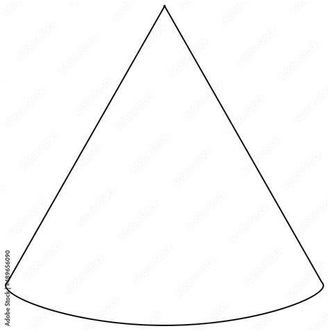 Conical shape doodle outline for colouring Stock Vector | Adobe Stock