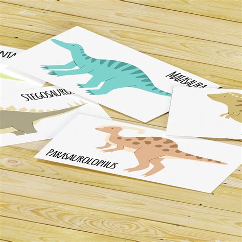 Dinosaur Flash CardsDinosaur cardDinosaur Flashcards | Etsy