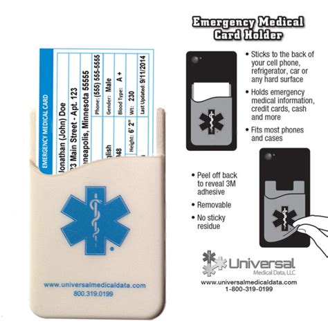 Silicone Emergency Medical Card Holder – Universal Medical Data