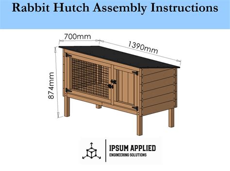 Rabbit / Guinea Pig Hutch Plans & Assembly Instructions | Etsy