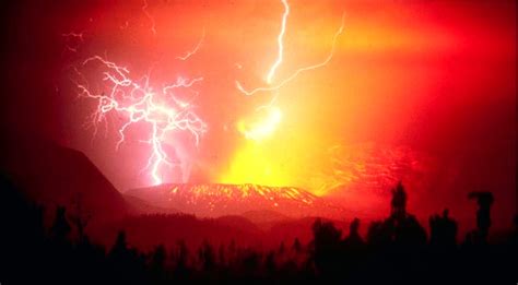 Lightning Striking Volcano (inspirational quotes) Public Domain Clip ...