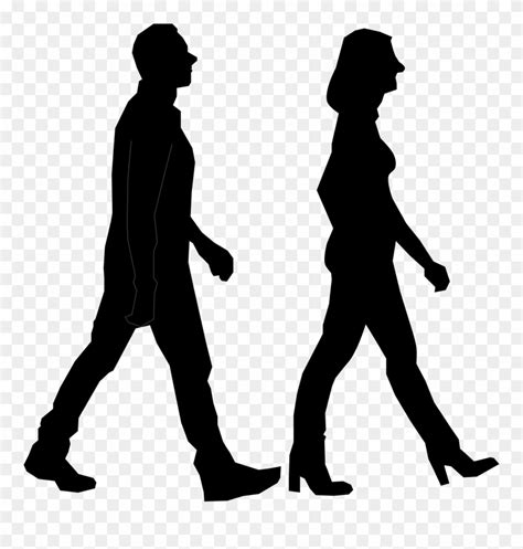 Walking Silhouette Person - People Walking Silhouette Png Clipart (#425609) - PinClipart